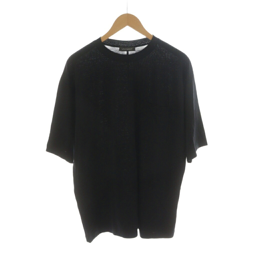 【中古】ラッピンノット WRAPINKNOT Wrapinknot wool wear Www S/S Tシャツ カットソー 半袖 3 黒 ブラック WJ523-MCS11 /AN60 メンズ 【ベクトル 古着】 260306