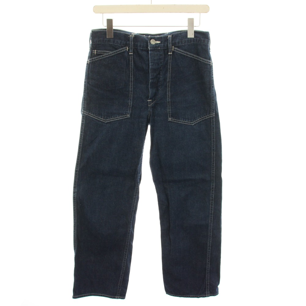 【中古】ビームスボーイ BEAMS BOY バズリクソンズ BUZZRICKSON 別注 USアーミーDENIM デニムパンツ ジーンズ ボタンフライ 紺 ネイビー 13-24-0251-086 /YT レディース 【ベクトル 古着】 260310