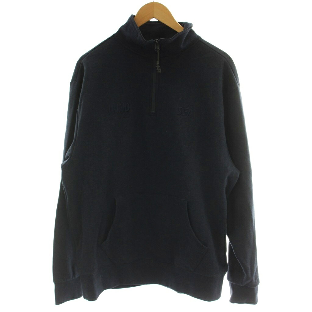 【中古】ウィンダンシー WIND AND SEA 調教師 XL 紺 米国海軍 照明ランプ色つや ハーフジップ 長袖 WAS-O-ESS-24-Q3-JER-07 /GG メンズ 【ベクター 古着】 260311