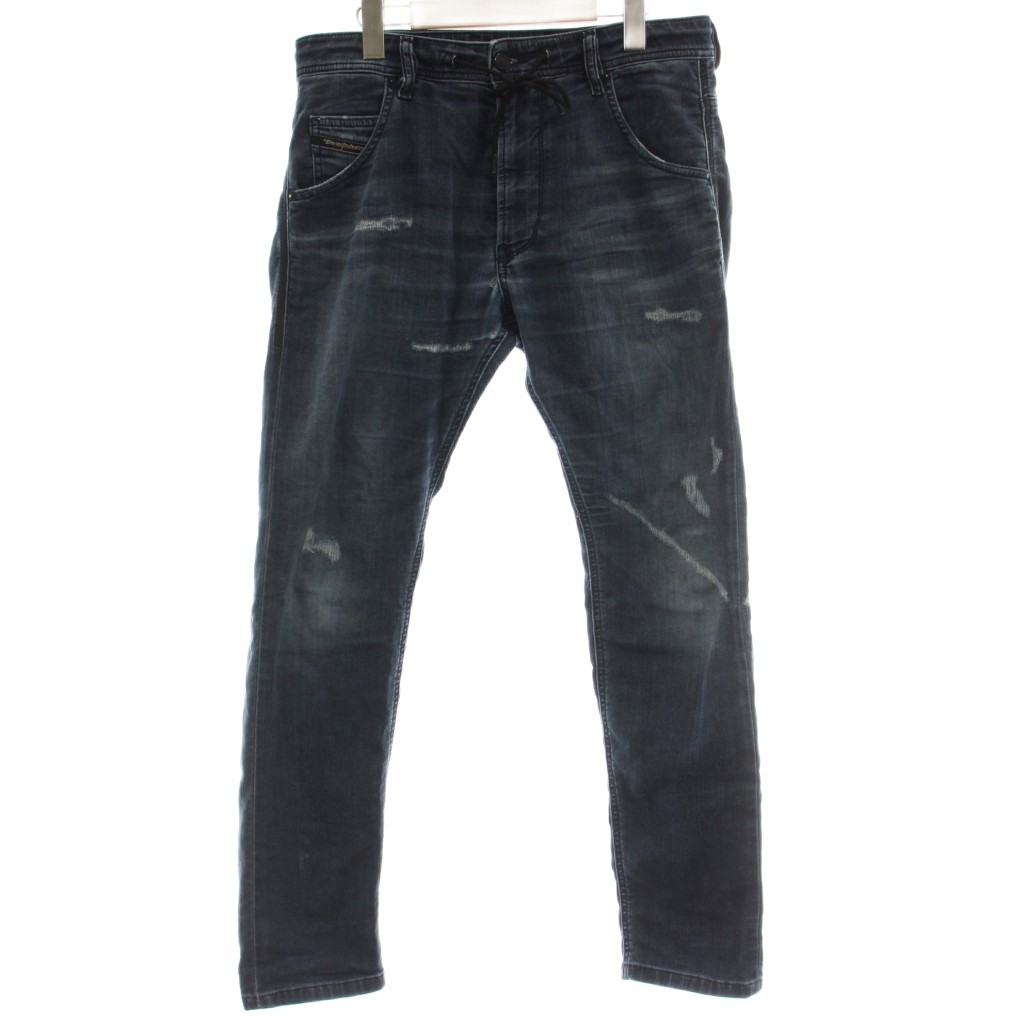 【中古】ディーゼル DIESEL ジーンズ デニム W28 青 青み 不都合製作 ドローストリングウエスト KROOLEY CB-NE /GG メンズ 【ベクター 古着】 260311