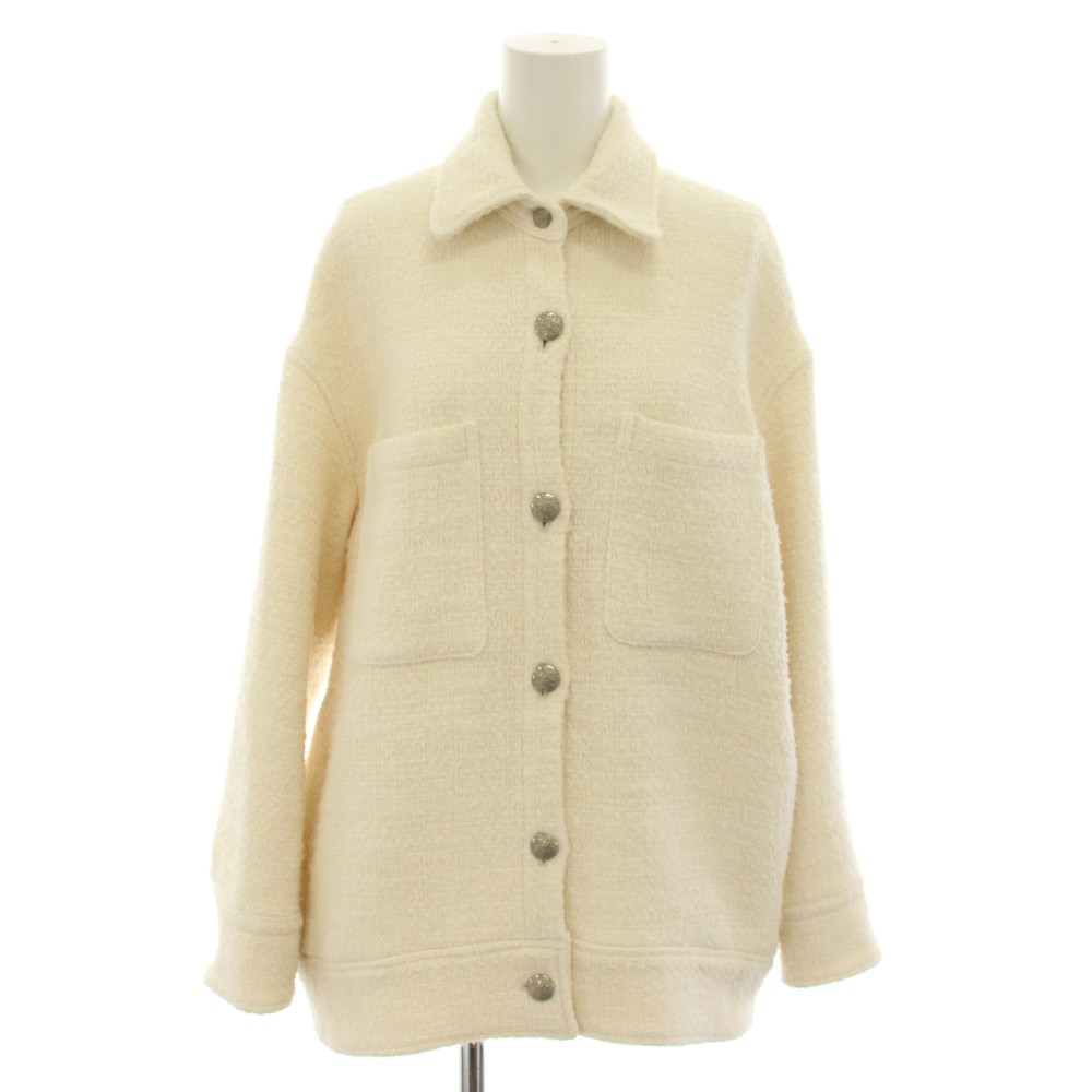 【中古】ムーサ ドゥーズィエム 社会階級 MUSE de Deuxieme Classe ツィード TWEED 上衣 アウター 麻 リネン混 白 白いこと 21010500402030 /YT レディース 【ベクター 古着】 260312