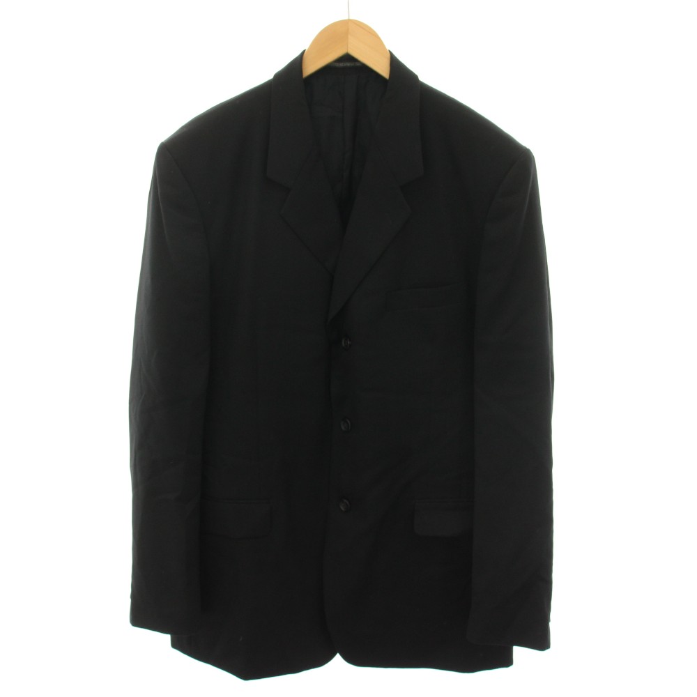 【中古】ヨウジヤマモトコスチュームドオム YOHJI YAMAMOTO COSTUME D'HOMME スーツギャバジンCDH3ボタンジャケット SUIT GABARDINE CDH 3BUTTONS JACKET テーラードジャケット シングル 4 黒 ブラック HE-J80-150 /YT メンズ 【ベクトル 古着】 260312