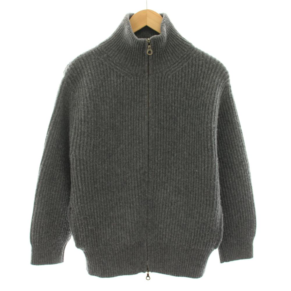 【中古】コーギー Cogi トゥモローランド TOMORROWLAND別注 23AW ウールドライバーズニット ニットジャケット ジップアップ リブ編み M グレー 55-02-35-02402 /YT メンズ 【ベクトル 古着】 260312