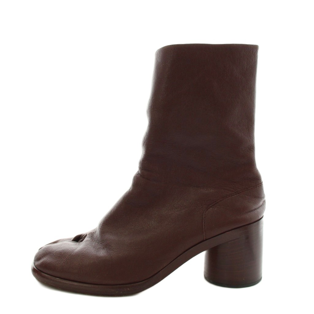 【中古】メゾンマルジェラ 22 Maison Margiela 22 タビ ショートブーツ チャンキーヒール レザー 37 茶 ブラウン /AN36 ●D レディース 【ベクトル 古着】 260325 42,540円