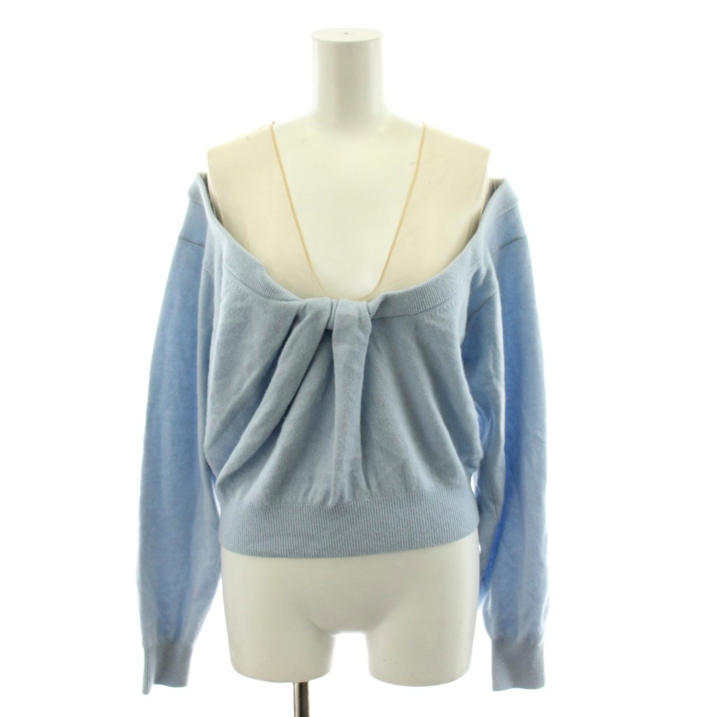 【中古】アレキサンダーワン ALEXANDER WANG ニット セーター 長袖 カシミヤ混 M 水色 ライトブルー /AN39 レディース 【ベクトル 古着】 260318