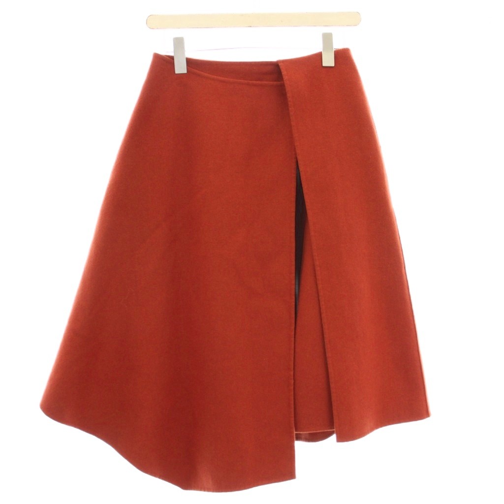 【中古】アドーア ADORE アシメトリーヘムスカート ラップスカート ウール混 36 オレンジ 531-7220915 /☆G レディース 【ベクトル 古着】 260317