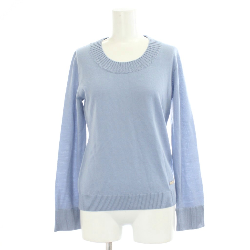 【中古】ブルーレーベルクレストブリッジ BLUE LABEL CRESTBRIDGE ニット セーター ウール 38 水色 長袖 /GP レディース 【ベクトル 古着】 260323