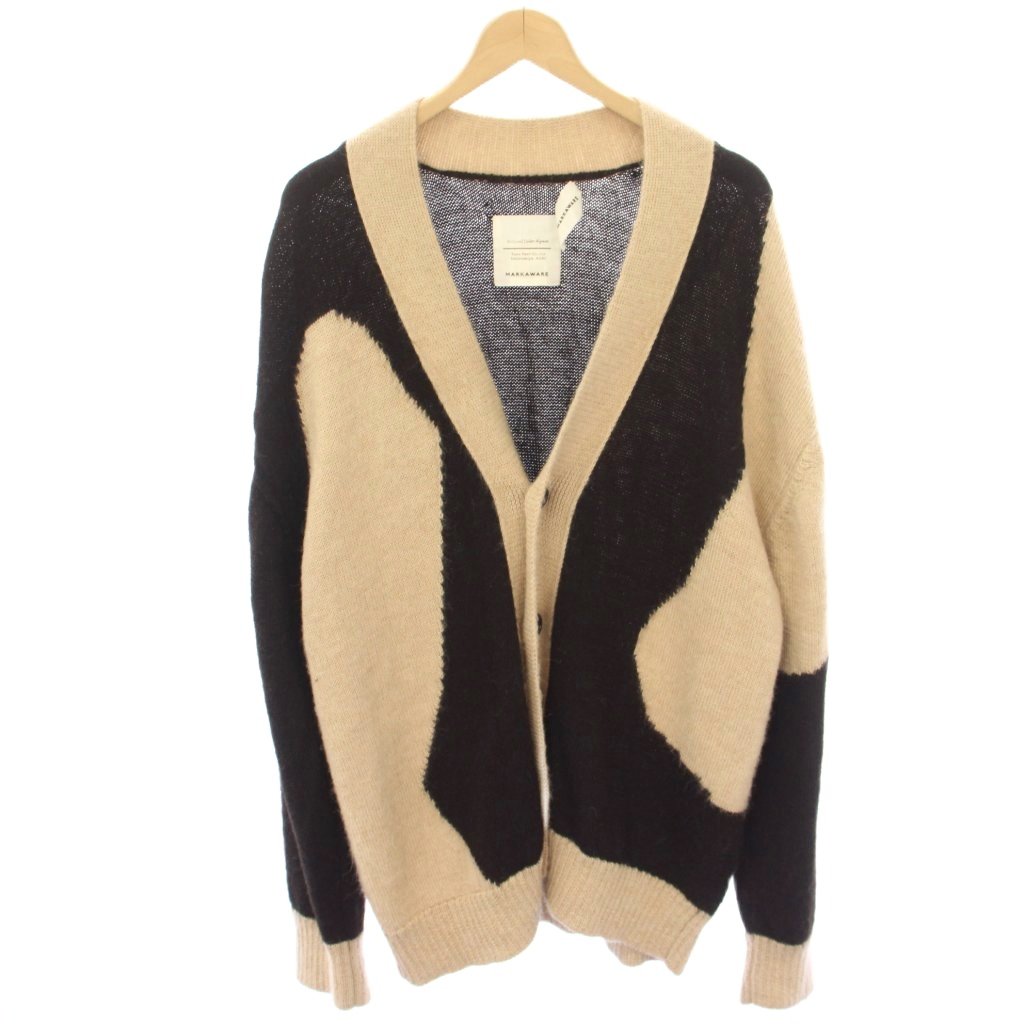 【中古】マーカウェア MARKA WARE ALPACA CARDIGAN NATURAL COLOR ALPACA ニットカーディガン アルパカ 長袖 総柄 2 ベージュ 茶 ブラウン A22C-16SW03C /HN メンズ 【ベクトル 古着】 260326｜ブランド古着ベクトルプレミアム店