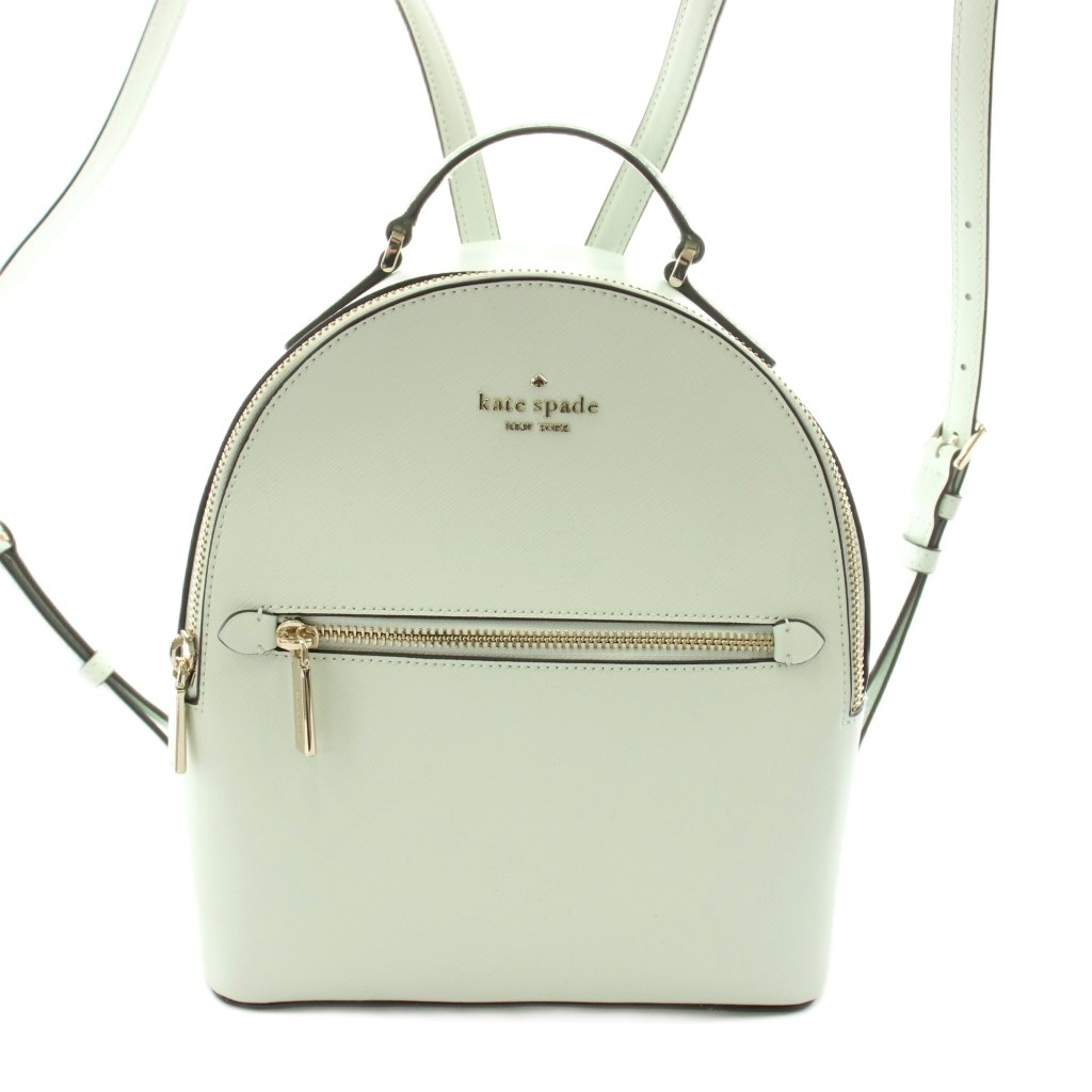 【中古】ケイトスペード KATE SPADE ペリー 背嚢 デイバッグ なめし革 ペパーミント緑であること /KU レディース 【ベクター 古着】 260326