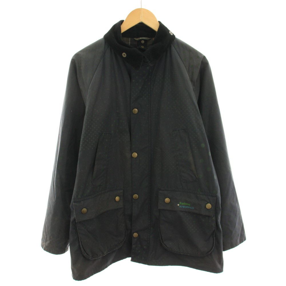 【中古】アールニューボールド R.NEWBOLD バブアー Barbour ビデイルジャケット BEDALE JACKET アウター コーデュロイ襟 ロゴ刺繍 ドット柄 XL 紺 ネイビー 215220 /YT メンズ 【ベクトル 古着】 260324|ブランド古着ベクトルプレミアム店