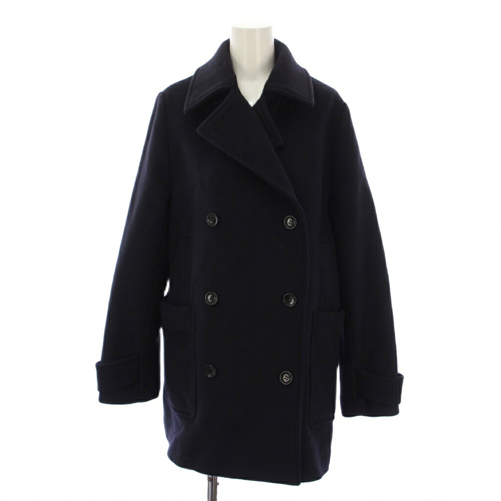 【中古】イエナ IENA 24AW ジーロンラムPコート ピーコート ミドル丈 ウール 36 紺 24020900500040 /BM レディース 【ベクトル 古着】 260326