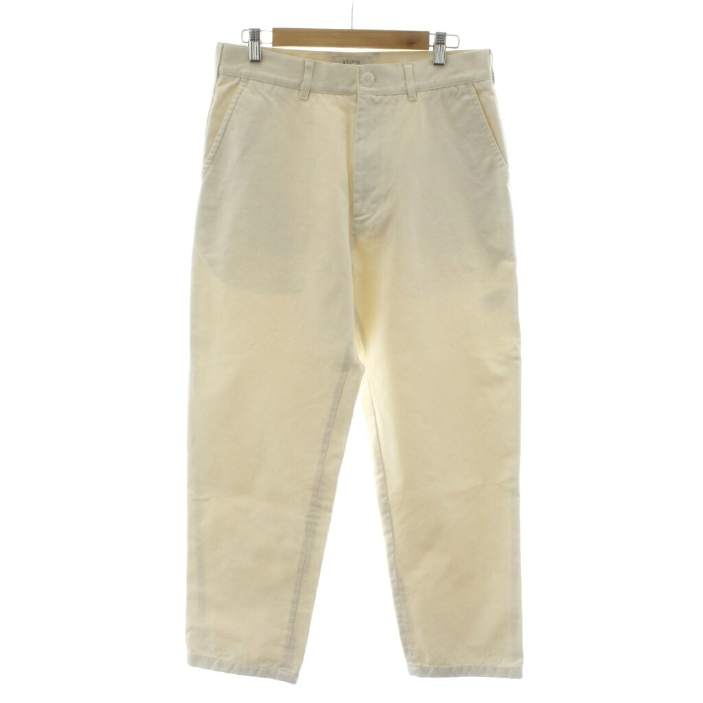【中古】スタジオニコルソン STUDIO NICHOLSON チノパン パンツ ワイド M 白 ホワイト /RR メンズ 【ベクトル 古着】 260330