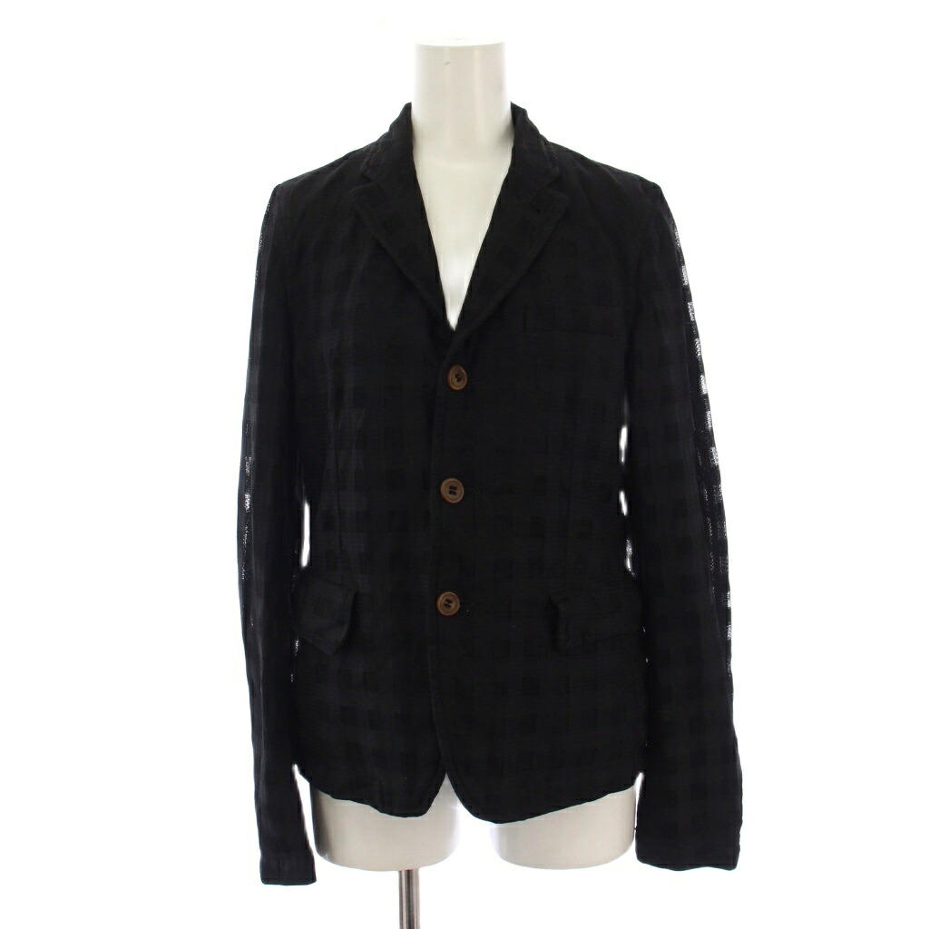 【中古】コムデギャルソンコムデギャルソン COMME des GARCONS COMME des GARCONS コムコム AD2013 製品染め メッシュ テーラードジャケット S 黒 RL-J051 /BM レディース 【ベクトル 古着】 260328