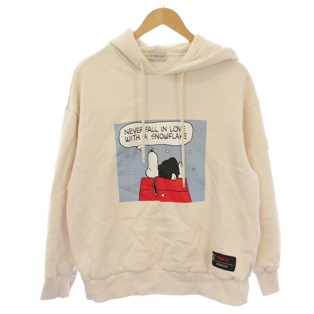 【中古】モンクレール MONCLER &times; PEANUTS プルオーバーパーカー スウェット トレーナー 長袖 L アイボリー I10938G00040 /BM レディース 【ベクトル 古着】 260402｜ブランド古着ベクトルプレミアム店