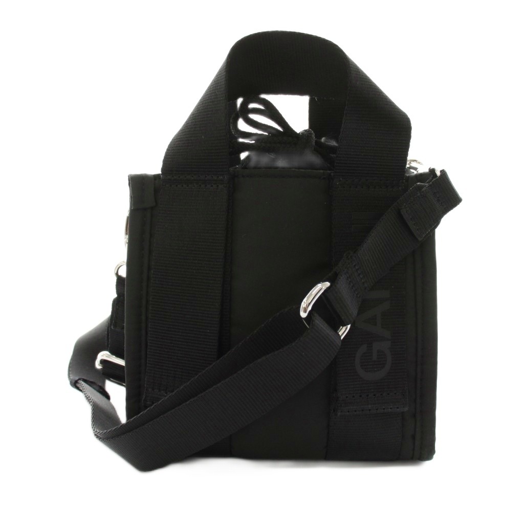 【中古】ガニー GANNI リサイクルドテックミニトート Recycled Tech Mini Tote ショルダーバッグ ハンドバッグ 2way ナイロン ONE SIZE 黒 ブラック 5488 /YT レディース 【ベクトル 古着】 260402