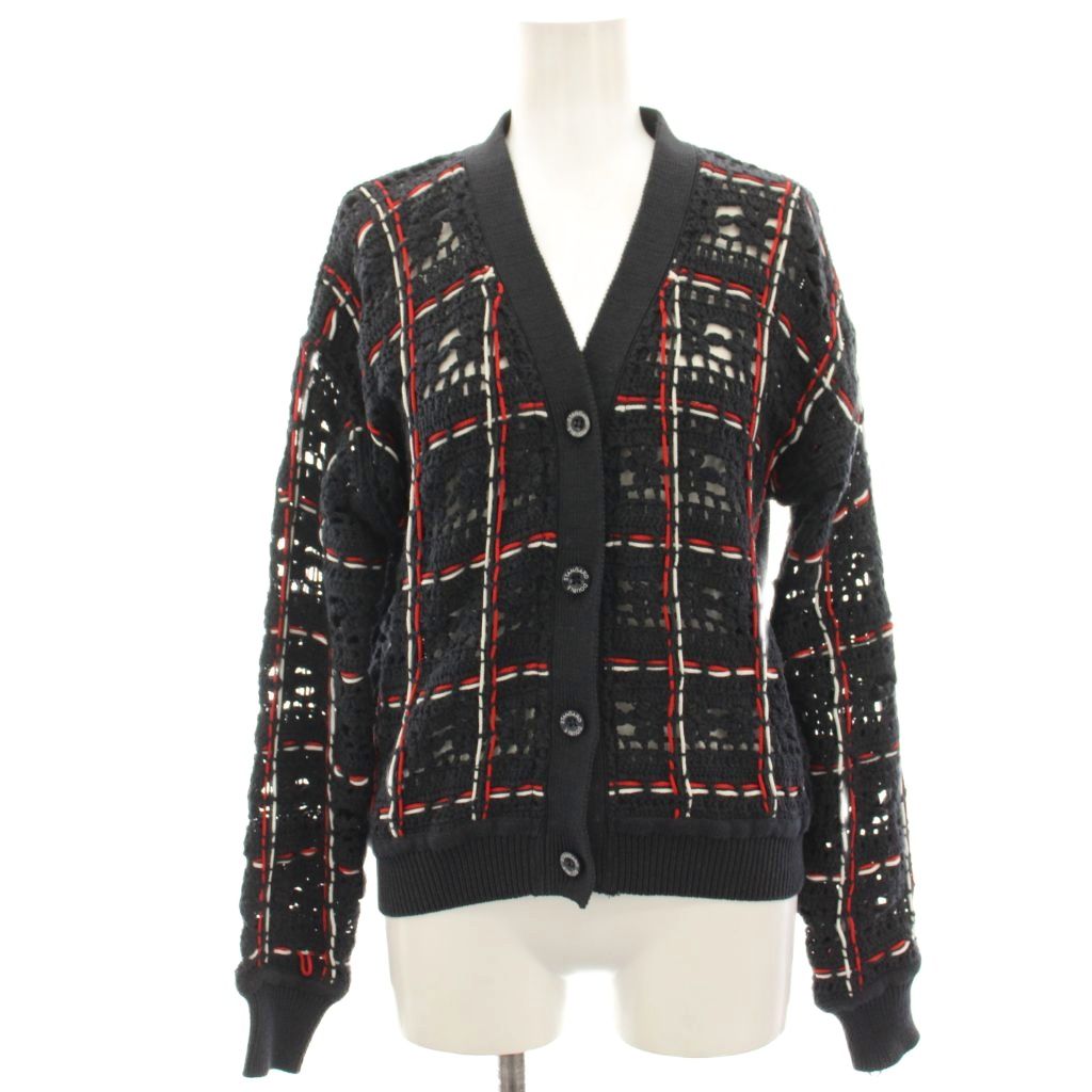【中古】未当て嵌める品 ダブルスタンダードクロージング ダブスタ DOUBLE STANDARD CLOTHING 引き船付き添い人 照合のしるし柄編み物ジレー 長袖 F 紺 米国海軍 0209-280-231 /HN レディース 【ベクター 古着】 260403