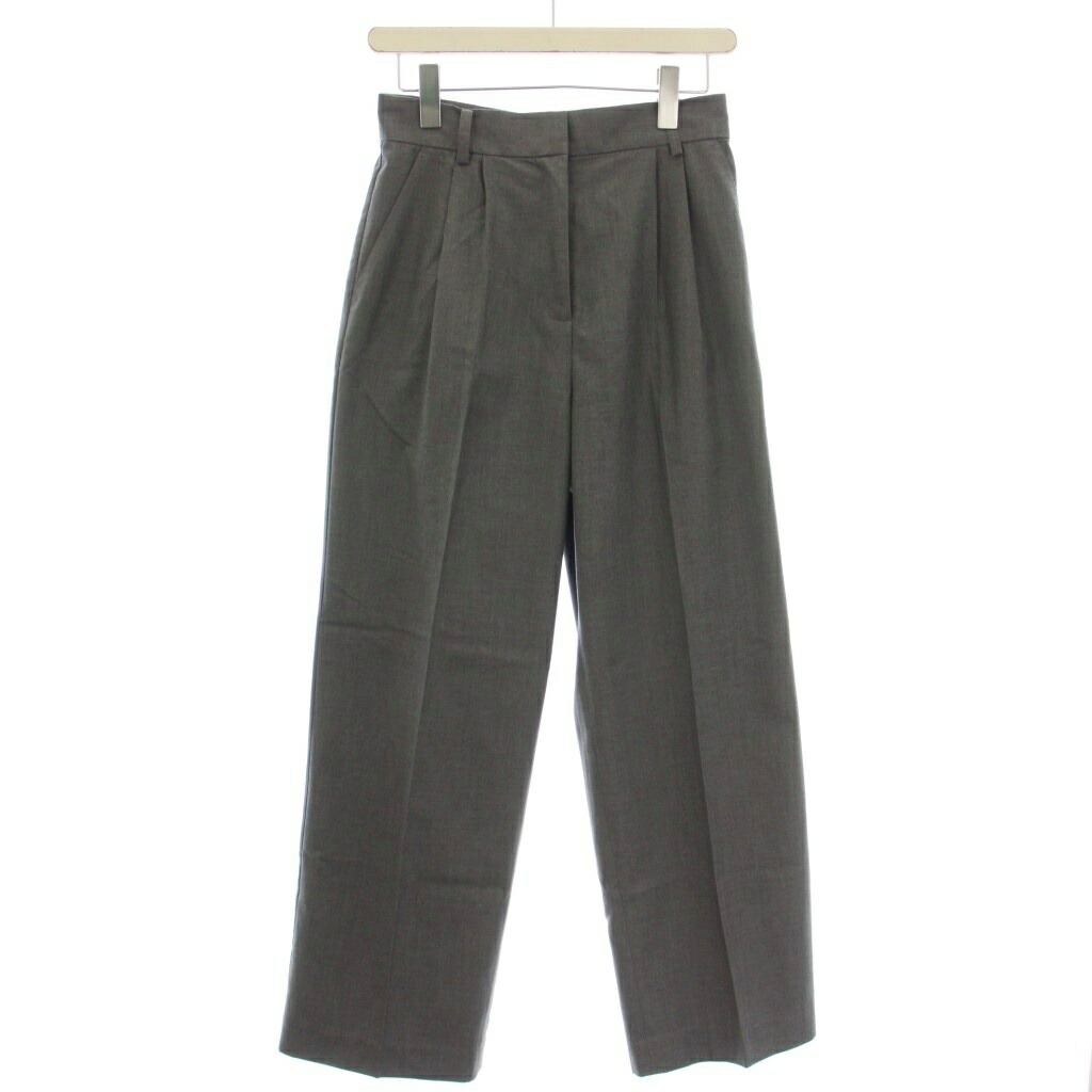 【中古】イエナ IENA 23AW タックストレートパンツ スラックス 36 グレー 23030900939030 /☆G レディース 【ベクトル 古着】 260408