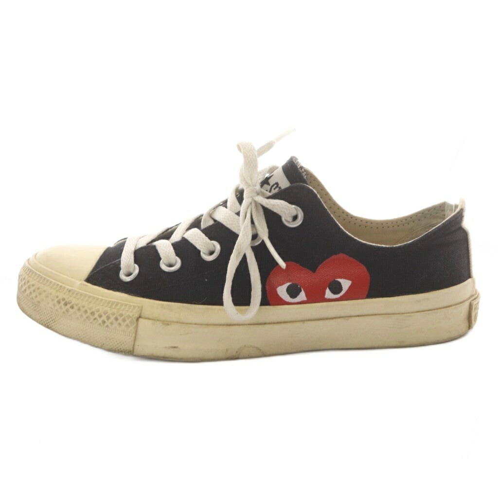 【中古】コンバース CONVERSE × プレイコムデギャルソン PLAY COMME des GARCONS オールスター All Star スニーカー シューズ 23.0cm 黒 ブラック 1CK712 /AN61 レディース 【ベクトル 古着】 260408
