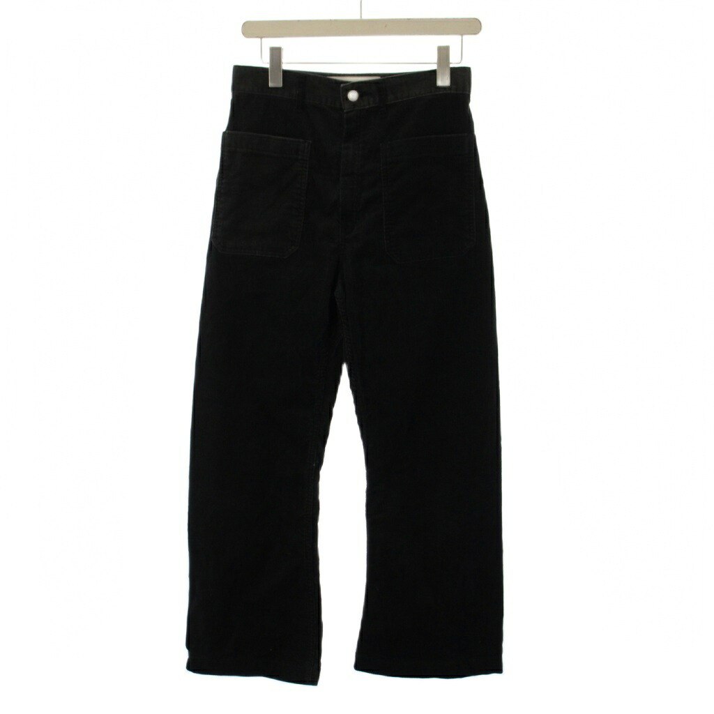 【中古】シンゾーン Shinzone 24AW パンツ 34 黒 ブラック パッチポケット 長ズボン CORDUROY MARINE PANTS ハイウエスト 24AMSPA03 /LP レディース 【ベクトル 古着】 260408