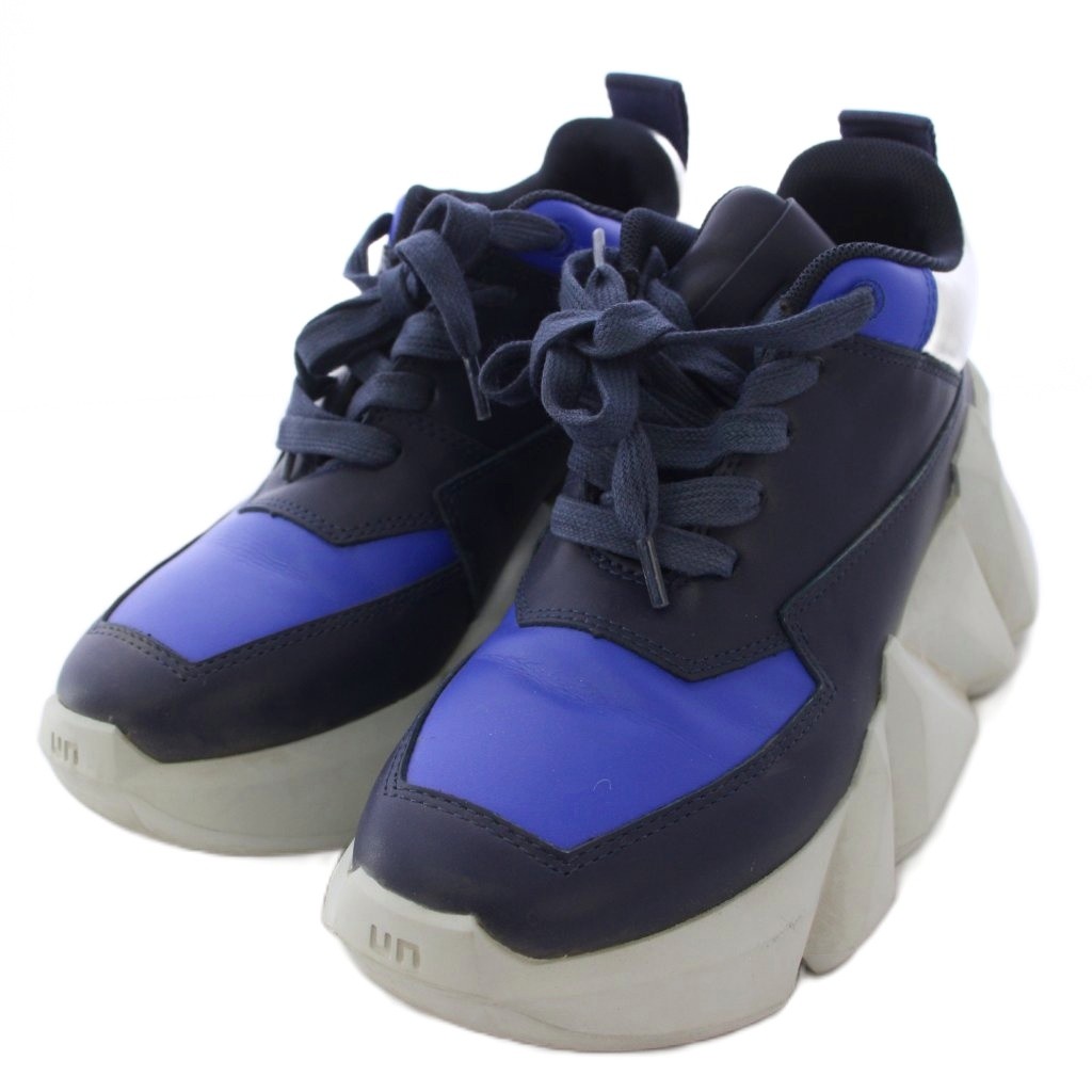 【中古】ユナイテッド素っぽんぽん UNITED NUDE SPACE KICK スニーカー シューズ なめし革 36 青 /BM レディース 【ベクター 古着】 260409