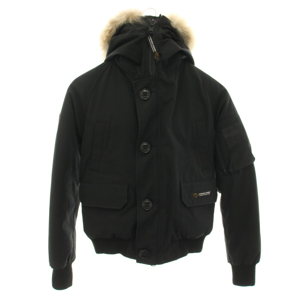 【中古】カナダグース CANADA GOOSE チリワックダウンジャケット アウター コヨーテファー S 黒 黒いこと 7950JL /YT レディース 【ベクター 古着】 260413