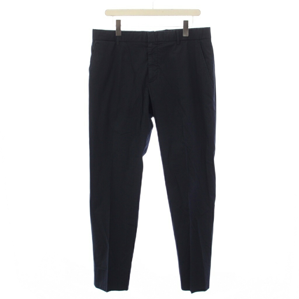 【中古】ゼニア Zegna スラックスパンツ ジップフライ 50 紺 TR14 /BM メンズ 【ベクトル 古着】 260414