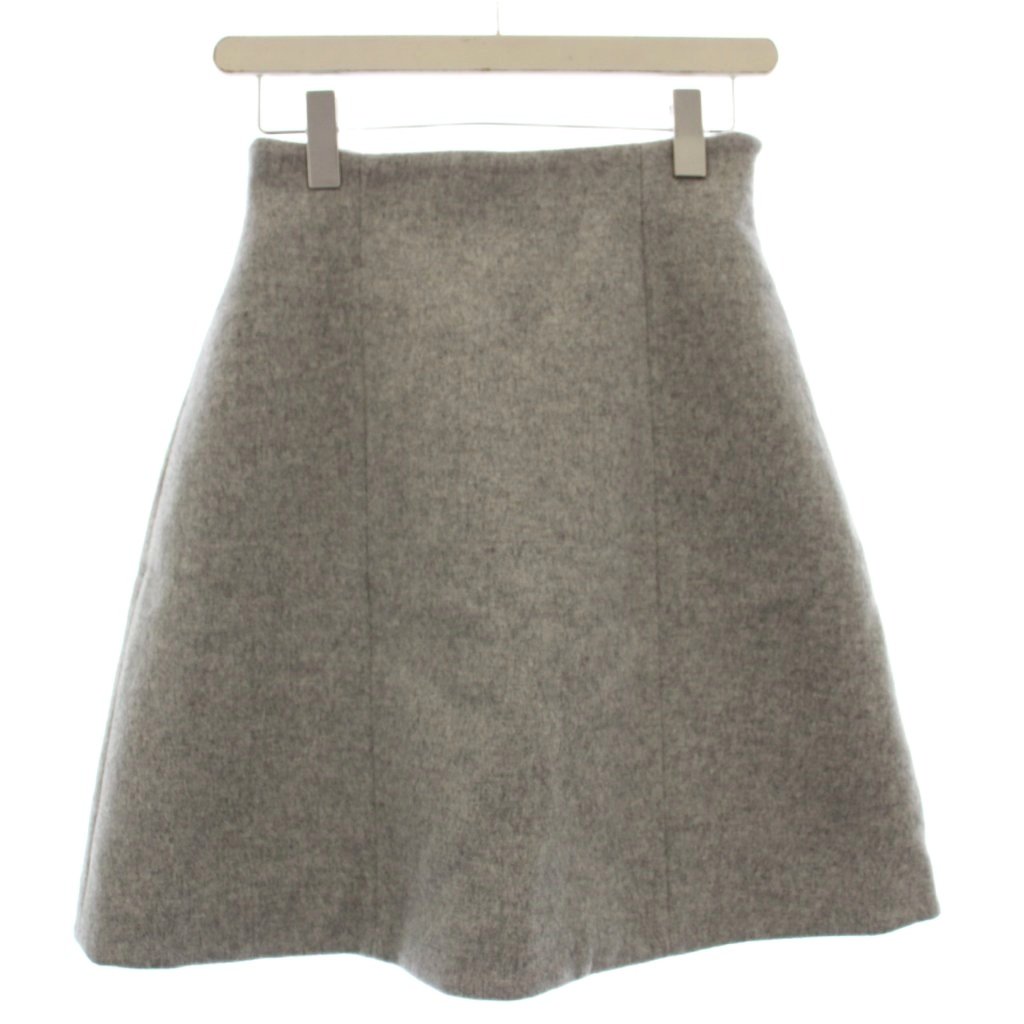 【中古】未使用品 エンフォルド ENFOLD 24AW MINIMAL SKIRT ウール ミニスカート フレアスカート 36 グレー 300HA531-2000 /☆G レディース 【ベクトル 古着】 260410｜ブランド古着ベクトルプレミアム店