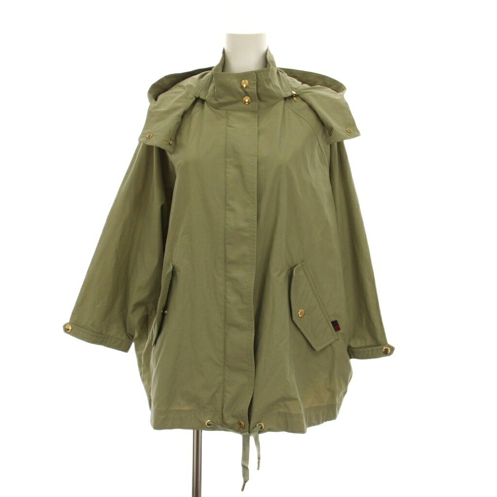 【中古】ウールリッチ WOOLRICH トゥモローランド TOMORROWLAND オーバーサイズジャケット ジップアップ アウター XS カーキ 長袖 フード付き 無地 WWOU0338 /YM レディース 【ベクトル 古着】 260414