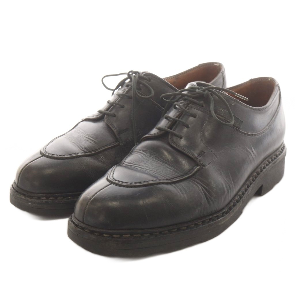 【中古】パラブーツ Paraboot バーニーズニューヨーク別注 アヴィニョン モカシン シューズ Uチップ 7.5 黒 ブラック /AN2 メンズ 【ベクトル 古着】 260415