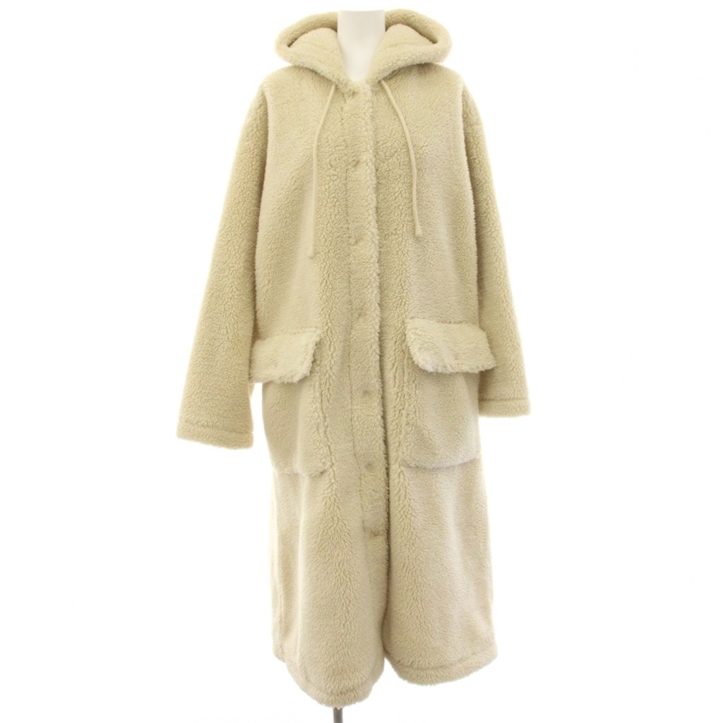 【中古】未当て嵌める品 否ブル NOBLE 引き船付き添い人 STAND STUDIO JESSICA COAT ボア厚地の外套 ロング ボンネット S 象牙色 19020250000930 /HN レディース 【ベクター 古着】 260416