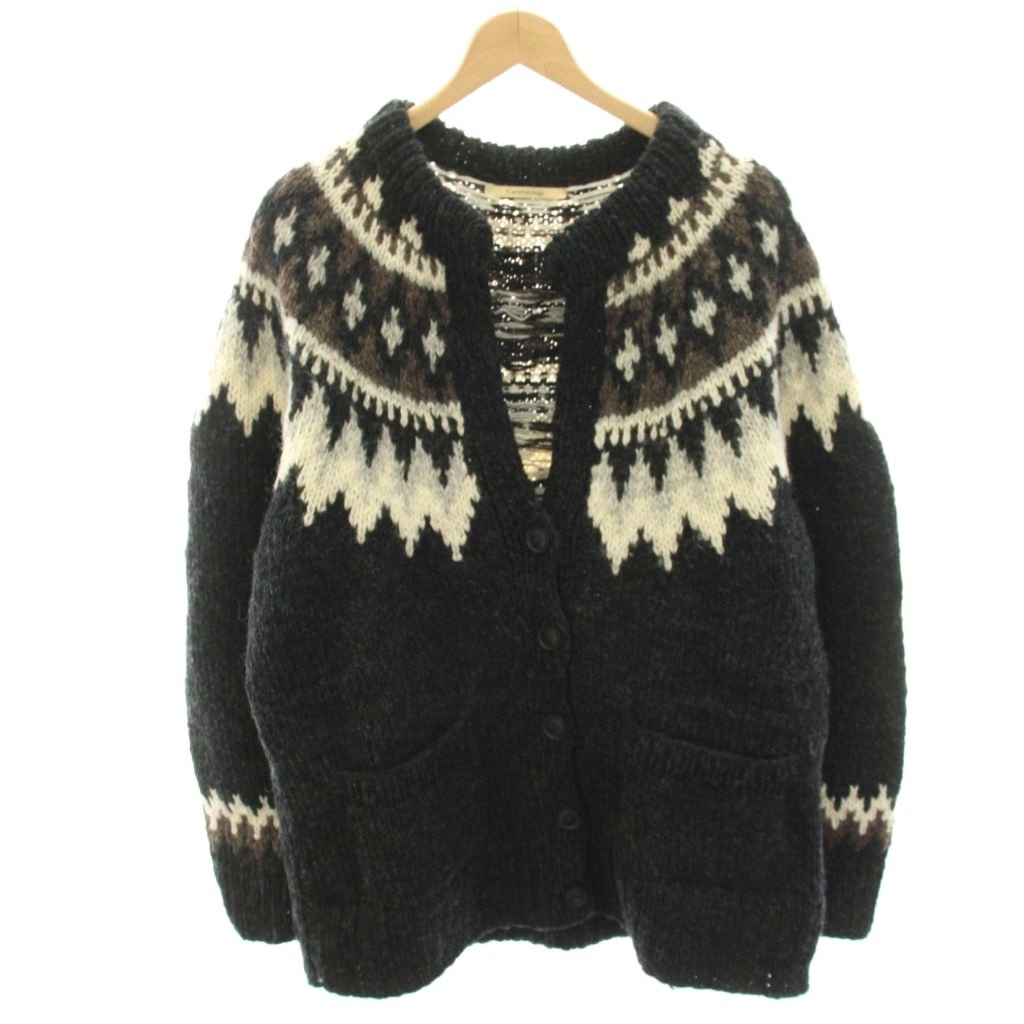 【中古】カレンソロジー Curensology ノルマンディニットカーディガン 長袖 ウール F 黒 ブラック CL106161ER /HN レディース 【ベクトル 古着】 260416|ブランド古着ベクトルプレミアム店