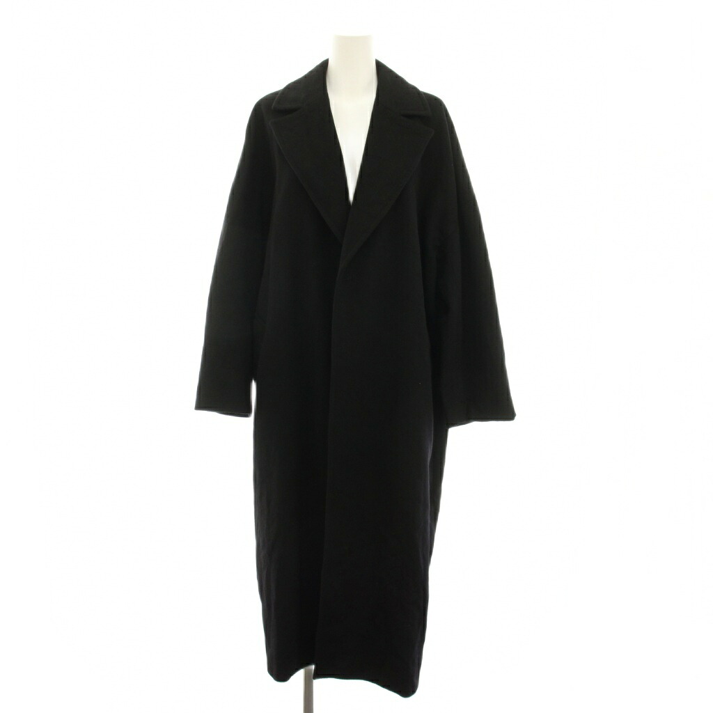 【中古】ブレンへイム BLENHEIM ピュアカシミヤラップロングコート チェスターコート アウター カシミヤ M 黒 ブラック U243-016 /YT レディース 【ベクトル 古着】 260421｜ブランド古着ベクトルプレミアム店