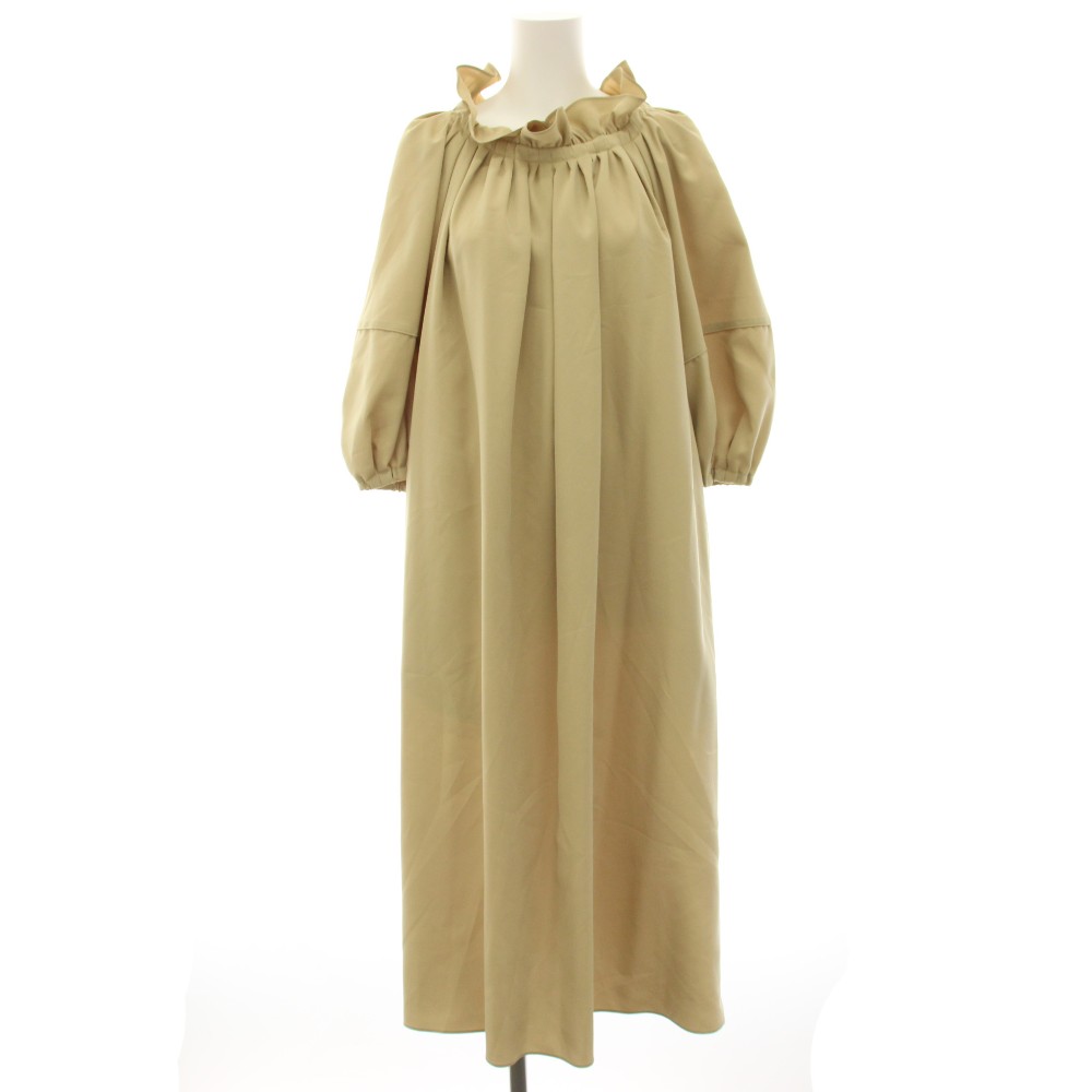 【中古】アドーア ADORE 24AW フルダルストレッチワンピース 七分袖 ミモレ ロング フラウンス 38 ベージュ 531-4240807 /HN レディース 【ベクター 古着】 260423 レディースファッション-ワンピース