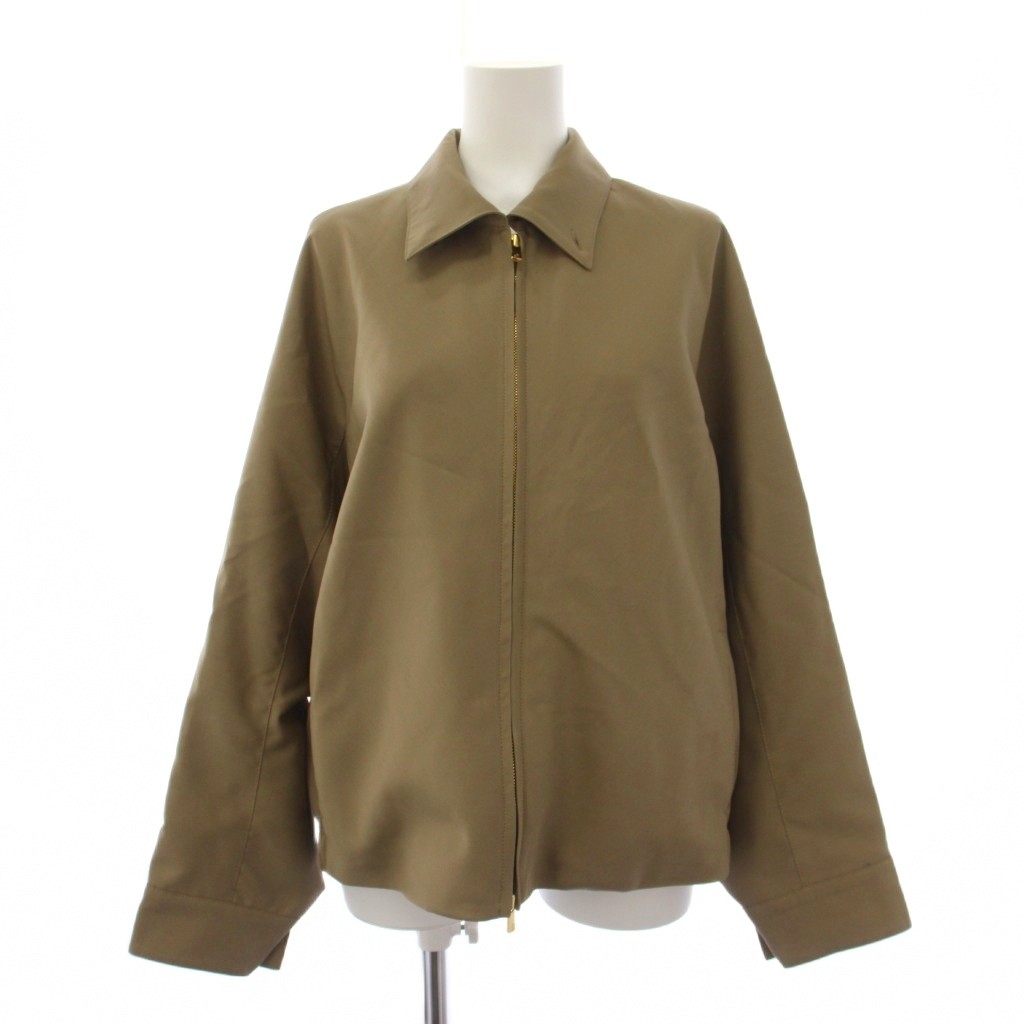 【中古】大層らしい厚地の外套 OVERCOAT swingtop 上衣 ジップアップ 絨毛 W1 ベージュ S26J048 /BM レディース 【ベクター 古着】 260422 レディースファッション-コート・ジャケット