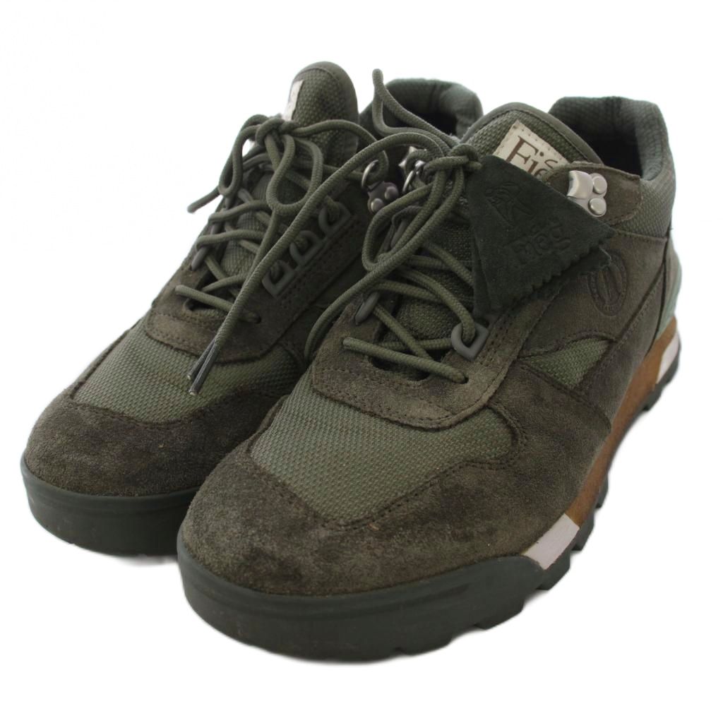 【中古】クラークス clarks &times; Ronnie Fieg ラドウ Laddow スニーカー シューズ スエード メッシュ UK9 カーキ 26183708 /BM メンズ 【ベクトル 古着】 260422｜ブランド古着ベクトルプレミアム店