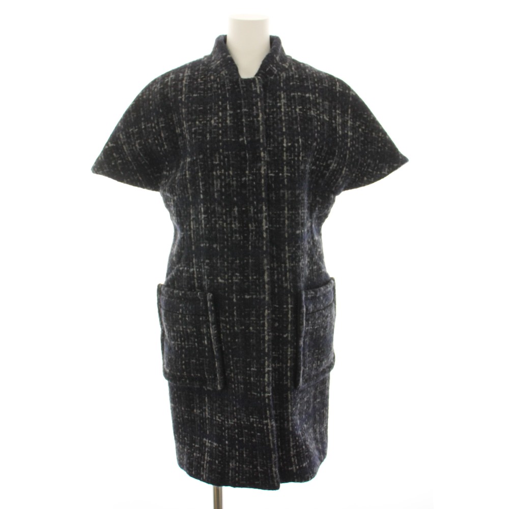 【中古】マルニ MARNI 否色つや厚地の外套 アウター 半袖 照合のしるし柄 38 薄墨色 紺 米国海軍 黒 黒いこと I10CPMAI24A00TW356 /YT レディース 【ベクター 古着】 260501