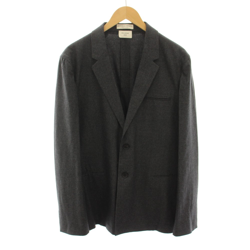【中古】未当てはめる品 ボッテガヴェネタ BOTTEGA VENETA テーラードジャケット シングル アウター カシミール混 50 薄墨色 EPBV-19-2490 /YT メンズ 【ベクター 古着】 260501