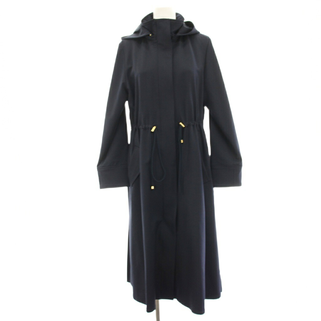 【中古】ジャスグリッティー JUSGLITTY 19AW プリーツロングブルゾン コート 2 紺 ネイビー 49328960 /HN レディース 【ベクトル 古着】 260427｜ブランド古着ベクトルプレミアム店