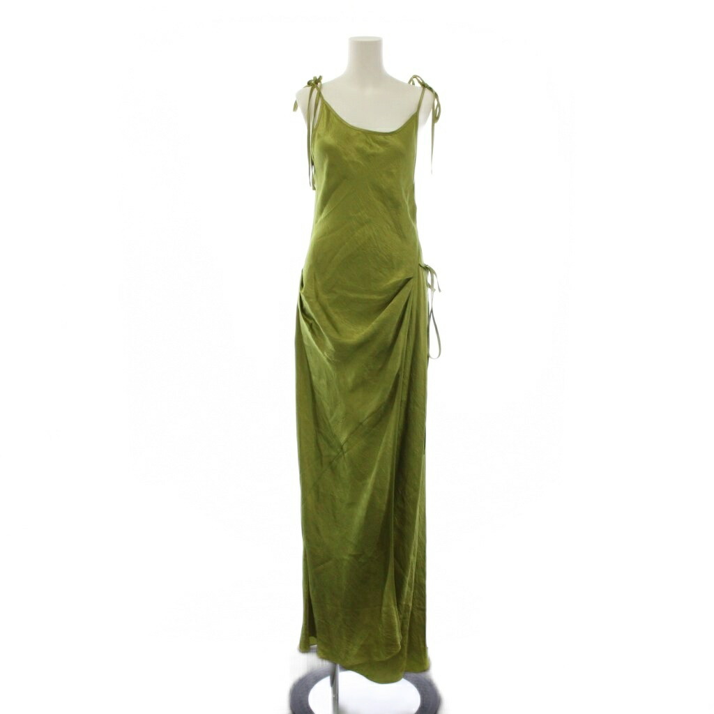 【中古】アクネ ストゥディオズ Acne Studios 繻子御召しもの キャミワンピース ロング 36 黄緑 FN-WN-DRES000989 /BM レディース 【ベクター 古着】 260502
