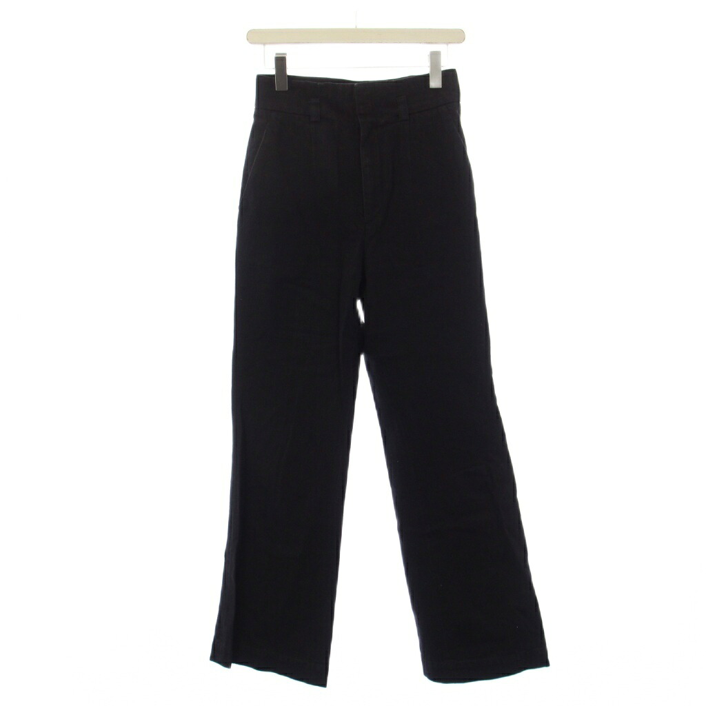 【中古】マメクロゴウチ Mame Kurogouchi High-Waisted Flared Demin Jeans デニムパンツ ジーンズ ジップフライ 1 黒 MM22PF-PT712 /BM レディース 【ベクトル 古着】 260502｜ブランド古着ベクトルプレミアム店