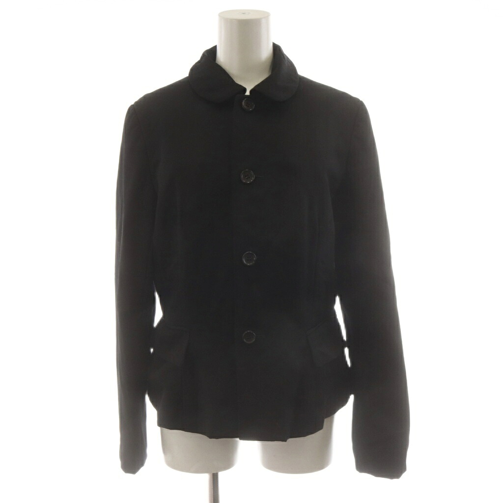 【中古】コムデギャルソンコムデギャルソン COMME des GARCONS COMME des GARCONS AD2006 コムコム ジャケット 裏地チェック柄 ウール SS 黒 ブラック RR-J006 /AN72 レディース 【ベクトル 古着】 260506|ブランド古着ベクトルプレミアム店