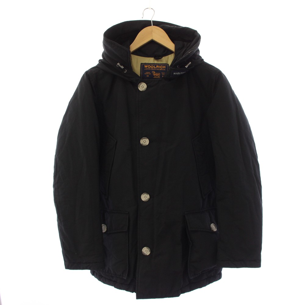 【中古】毛糸分限者 WOOLRICH アークティックパーカML ARCTIC PARKA ML 落ち込む厚地の外套 落ち込む上衣 アウター コヨーテファー USA XS 黒 黒いこと WOCPS2393D /YT メンズ 【ベクター 古着】 260512