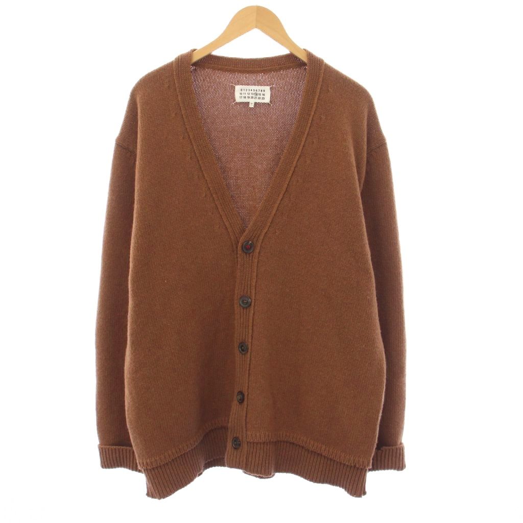 【中古】メゾンマルジェラ 14 Maison Margiela 14 21AW Wool Decortique cardigan 編み物ジレー 長袖 エルボーパッチ S 茶 S50GP0245 /KH メンズ 【ベクター 古着】 260511