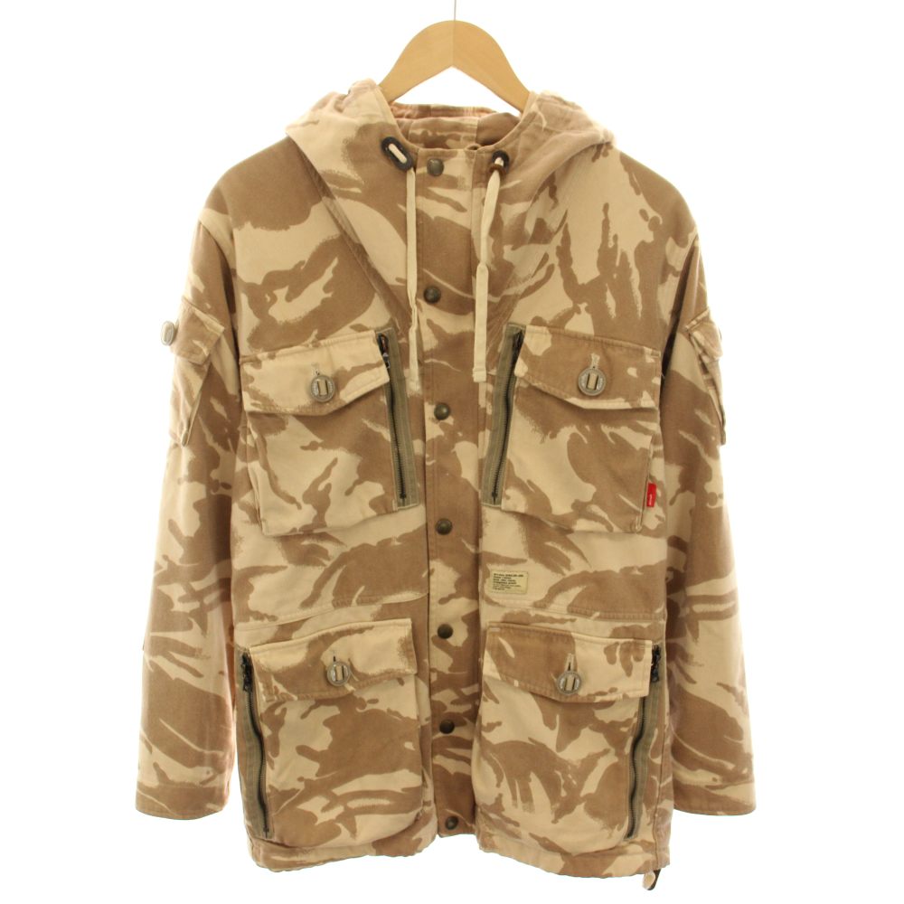 【中古】ダブルタップス WTAPS ロクデナシパラスモックフィールドジャケット ROKUDENASHI PARASMOCK FIELD JACKET ジップアップパーカー アウター フード カモフラ柄 迷彩柄 ベージュ 102GWDT-JKM08 /YT メンズ 【ベクトル 古着】 260507|ブランド古着ベクトルプレミアム店