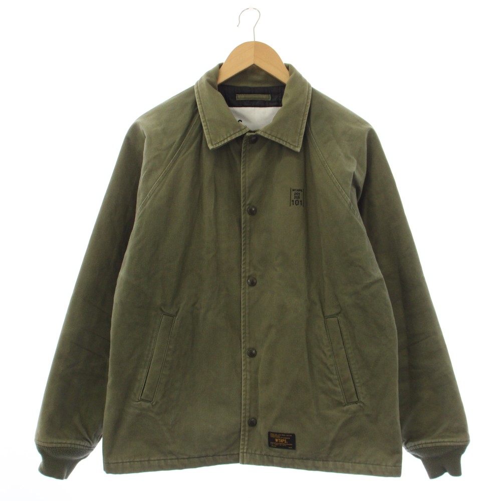 【中古】ダブルタップス WTAPS ウィンドブレーカー01上衣 WINDBREAKER 01 JACKET ミリタリー上衣 アウター ロゴタイプ刺しゅう M カーキ 162LTDT-JKM03 /YT メンズ 【ベクター 古着】 260512