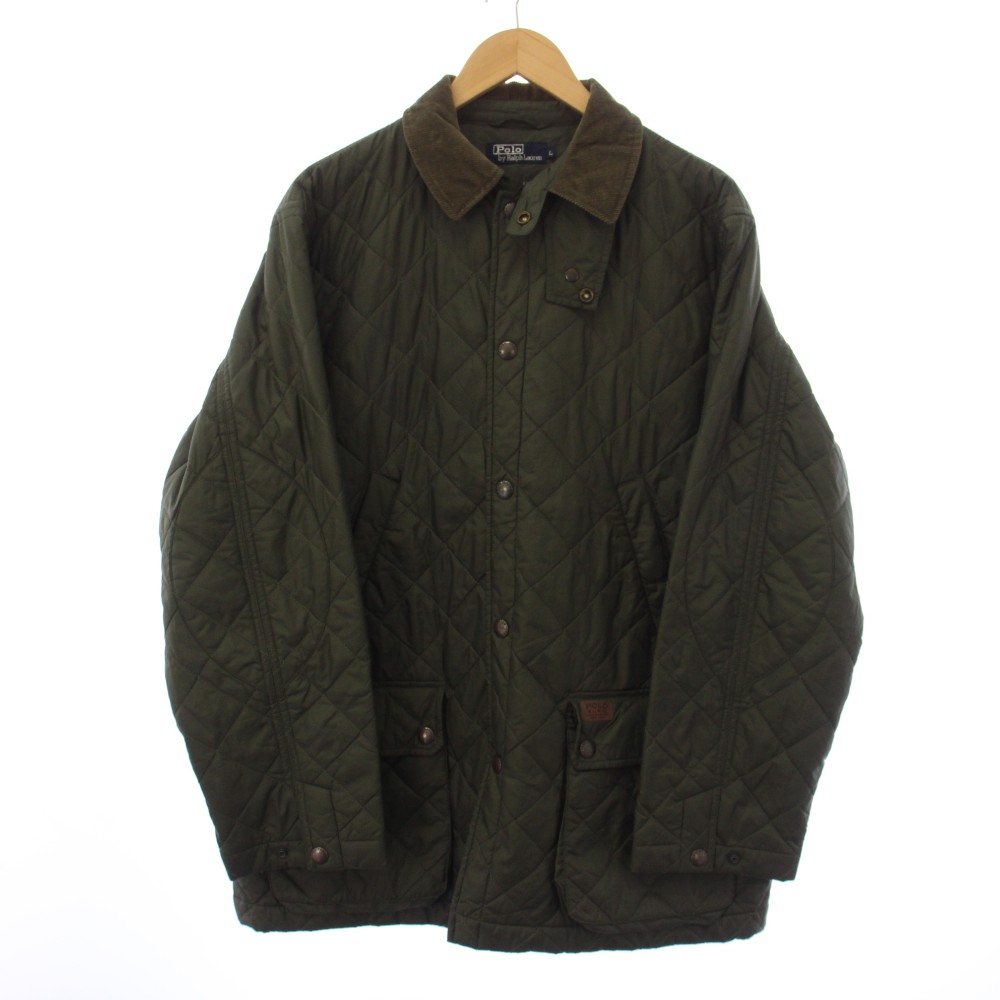 【中古】ポロ バイ ラルフローレン Polo by Ralph Lauren キルティング上衣 中綿上衣 アウター L カーキ JR-RL-CW-0815 /YT メンズ 【ベクター 古着】 260512