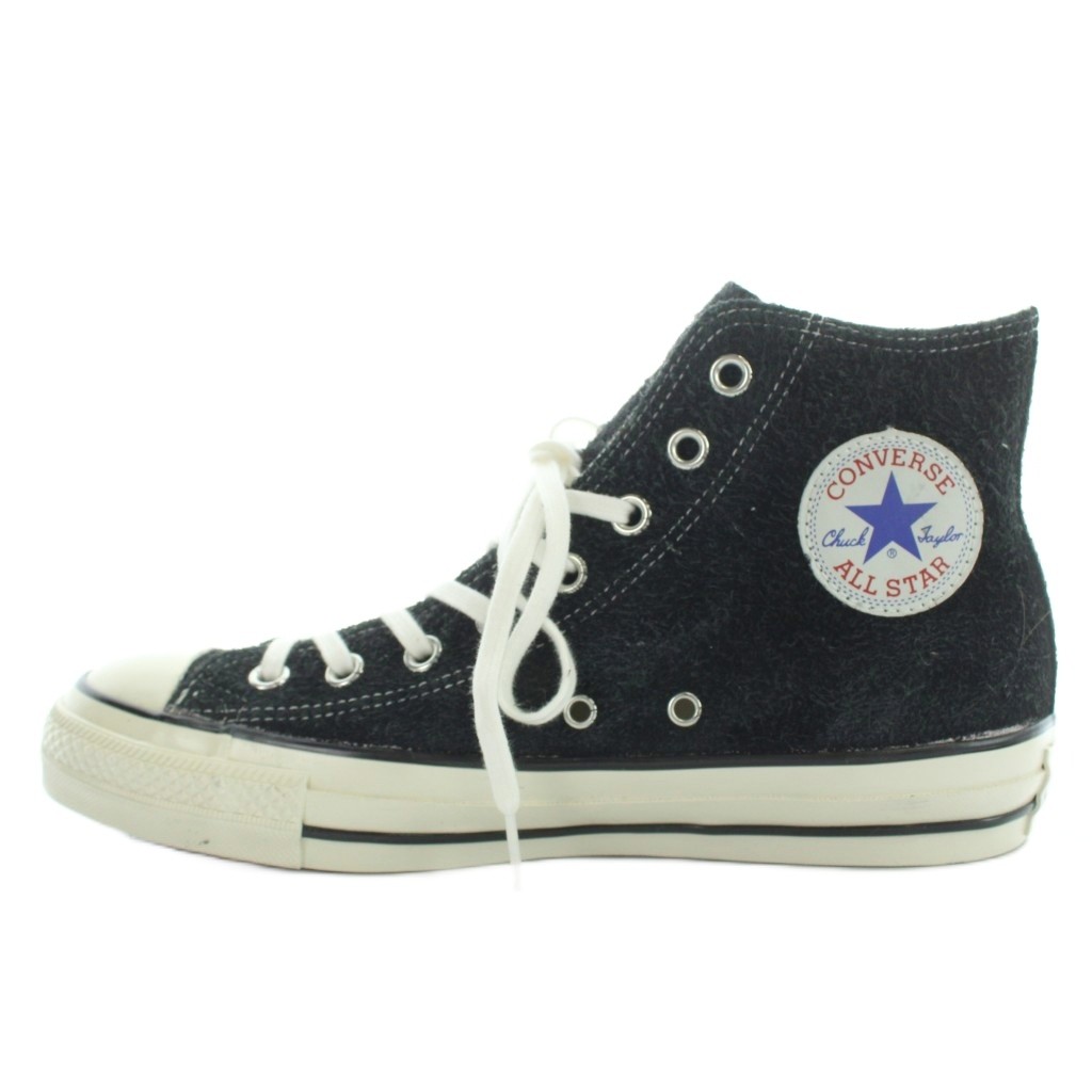 【中古】未当て嵌める品 コンバース CONVERSE スエードクロス オールスター US HI SUEDE ALL STAR US HI スニーカー 御機嫌とり捨てる ロゴタイプ US7 25.5糎 黒 黒いこと 1SD744 /YI26 メンズ 【ベクター 古着】 260508
