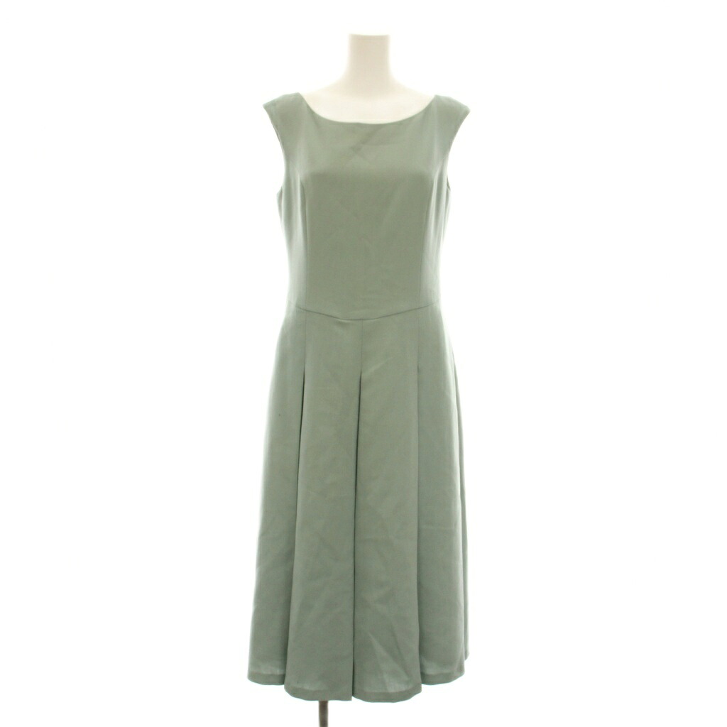 【中古】フォクシー FOXEY ワンピース ノースリーブ ロング 40 ミントグリーン 薄緑 41415 /YM レディース 【ベクトル 古着】 260509｜ブランド古着ベクトルプレミアム店
