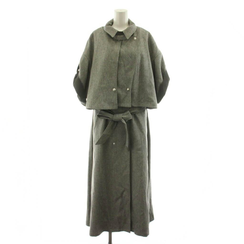 【中古】アメリヴィンテージ Ameri VINTAGE 25SS 3WAY MILITARY DETAIL HS COAT 2点仕掛ける 遊撃手丈上衣 半袖 ロングジレ より良い 胴締め付き添い人 M 薄墨色 0125107110200 /KU レディース 【ベクター 古着】 260512