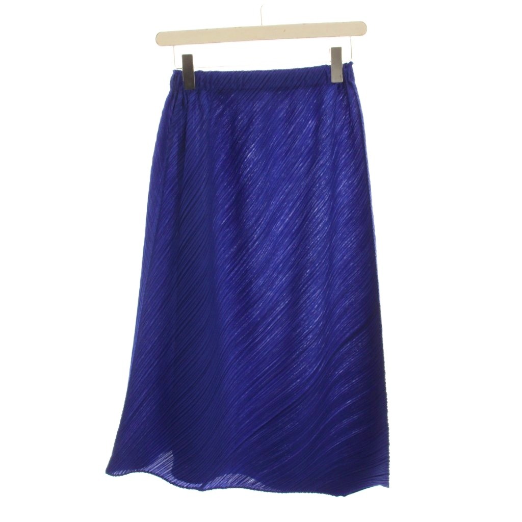 【中古】プリーツプリーズ PLEATS PLEASE イッセイミヤケ プリーツスカート ロング 1 ブルー PP83-JG582 /YM レディース 【ベクトル 古着】 260511|ブランド古着ベクトルプレミアム店